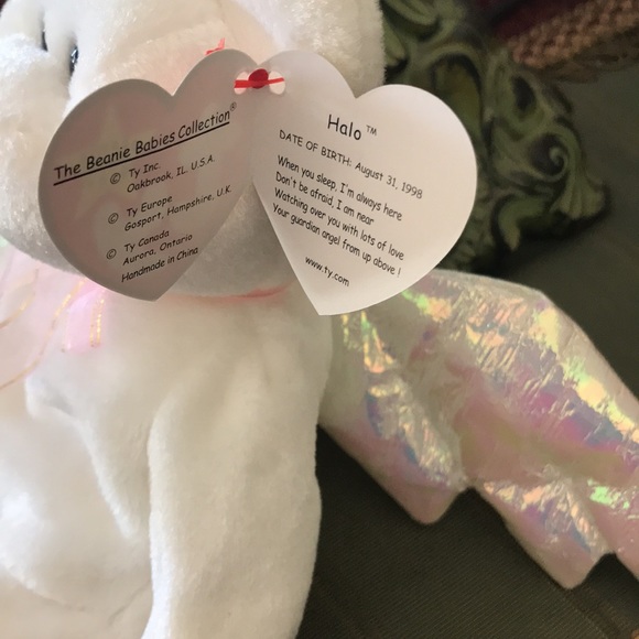 Ty Halo the bear Beanie Baby 1998 - Picture 2 of 4